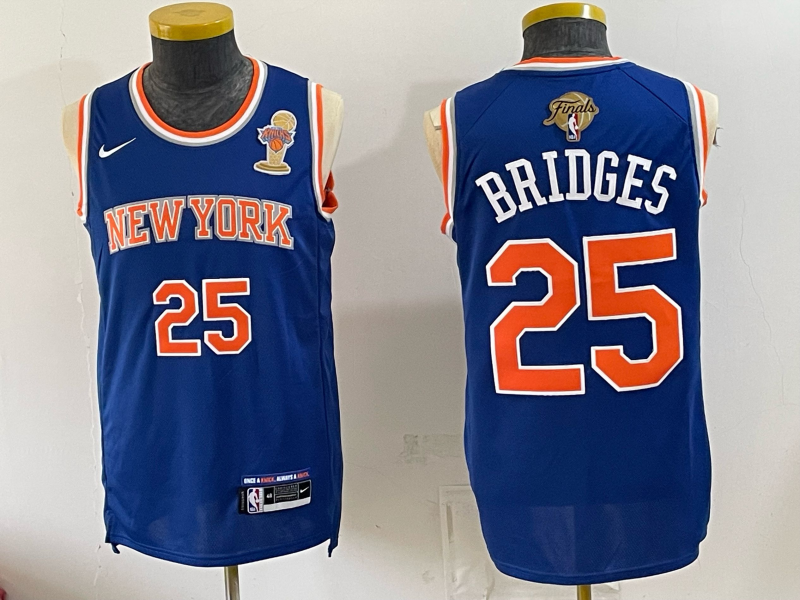 Men New York Knicks #25 Bridges blue 2026 Nike NBA jersey 072203->new york knicks->NBA Jersey